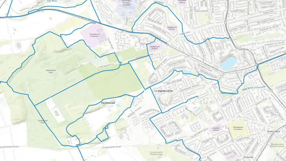 Overview of the local core path network in our community (Data: Aberdeen City Council)